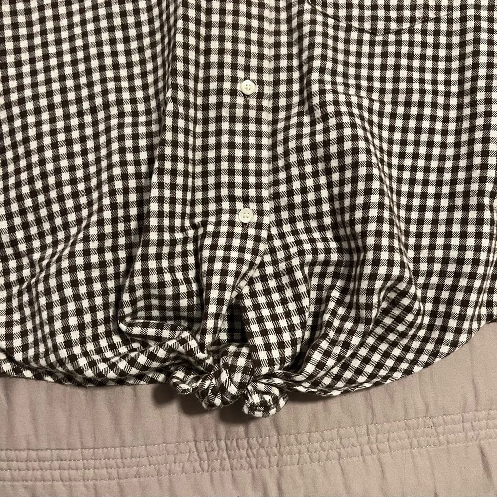 Madewell Brown and White Checkered Shirt - Picture 6 of 7